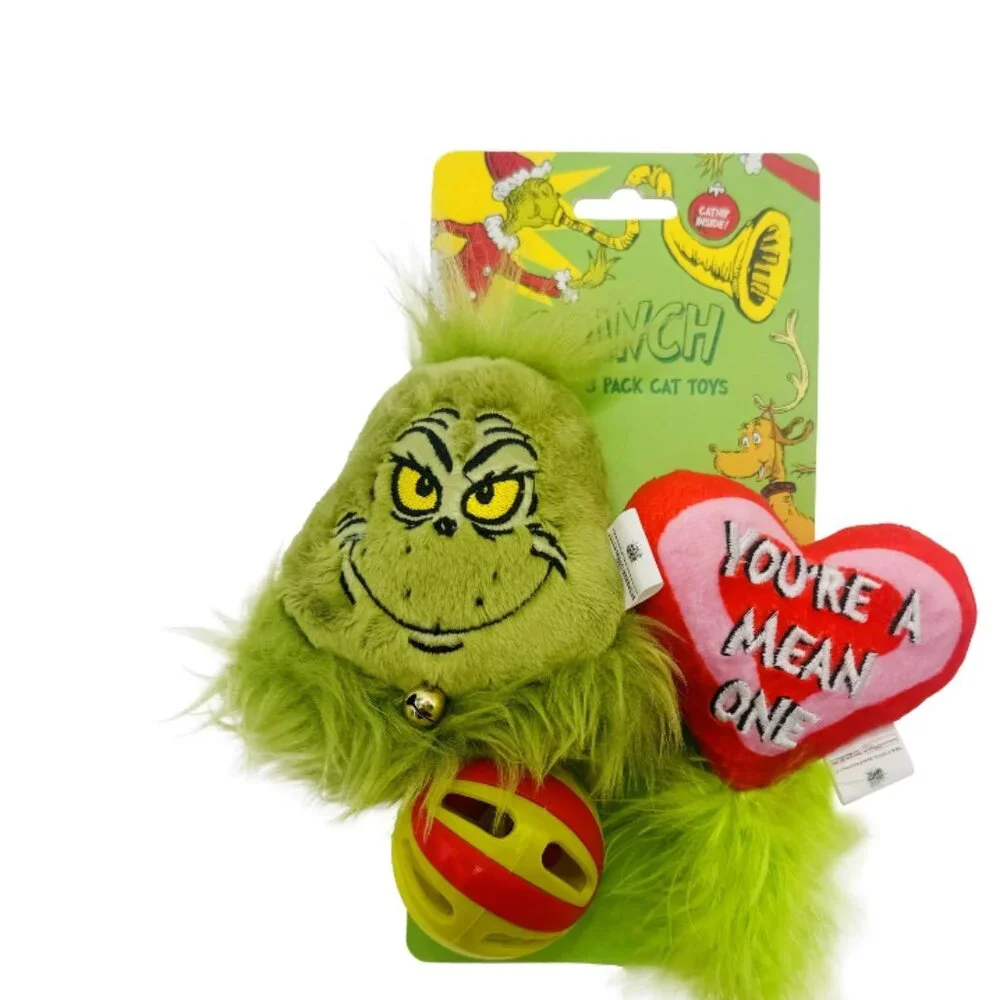 THE GRINCH 3 pack Cat Toys ( Catnip inside)